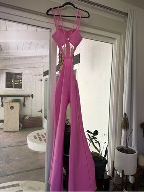 Pink Cutout Strappy Jumpsuit
